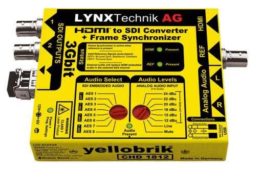 Konverter HDMI -> SDI 3G, Lynx yellowbrik CHD 1812 inkl. Netzgerät